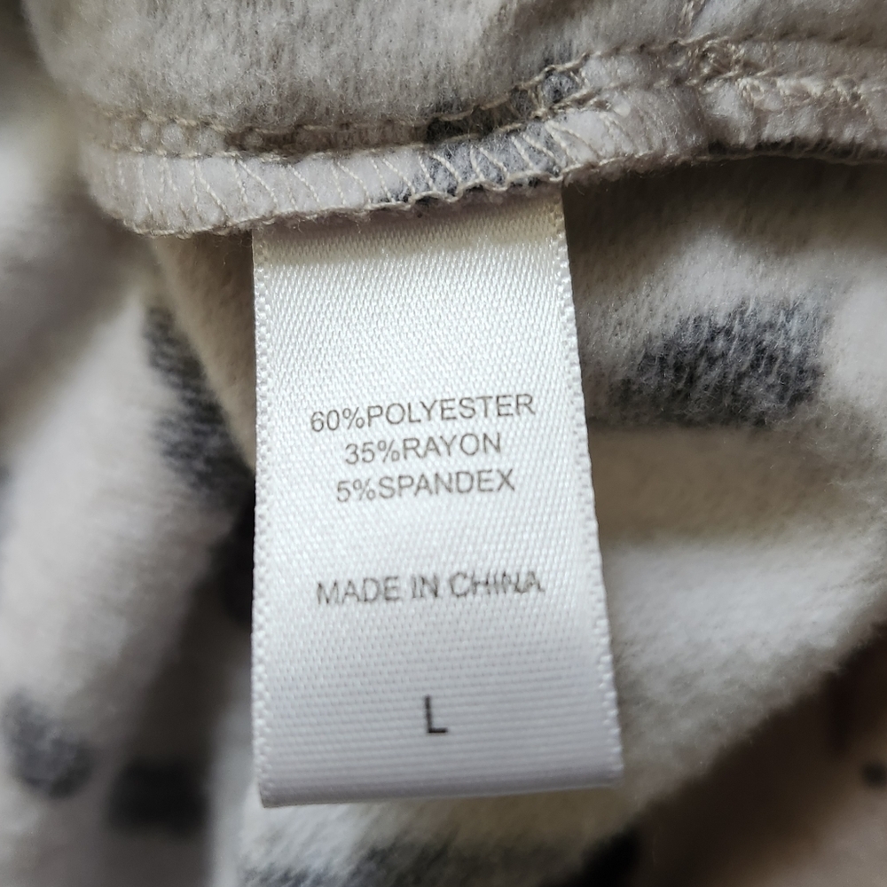 Koolaburra Long Sleeve Cream and Black 1/4 Zip Kangaroo Pocket Sz L - Picture 5 of 6